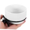 HANABASS Hanging Ceramic Bird Feeder and Water Bowl, White view 4