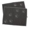 ifundom 2-Pack Non-Slip PVC Cat Litter Mats with Cat Claw Design view 1