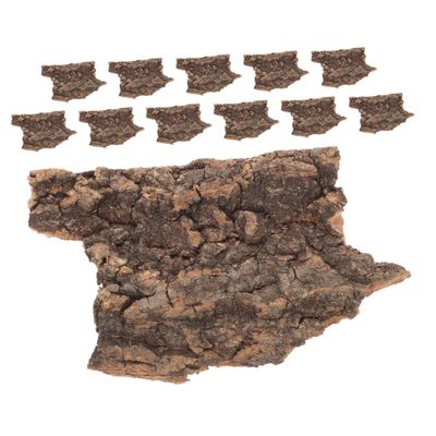 ibasenice Reptile Bark Decorations with Tree Bark Texture, 12 pcs