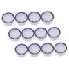 ibasenice 12-Piece Ceramic Water Bowls for Reptiles and Tarantulas, Blue view 1