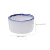 ibasenice 12-Piece Ceramic Water Bowls for Reptiles and Tarantulas, Blue view 2