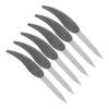 WRITWAA 6-Piece Portable Folding Nail Files, Stainless Steel and PS, Ox Horn Shape view 1