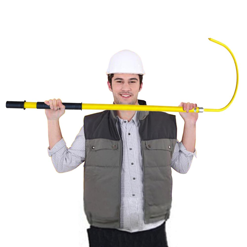 HTDRE Insulated Electrical Rescue Hook, 2 m, Yellow