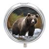 Portable Brown Bear Pill Case, Cute Organizer for Vitamins view 1