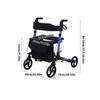 WANGHAI-666 Rollator with Transport Wheelchair Function, Foldable and Height-Adjustable view 2