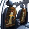 Car Seat Back Kick Mats with White Ghost and Black Cat, 2-Pack view 2