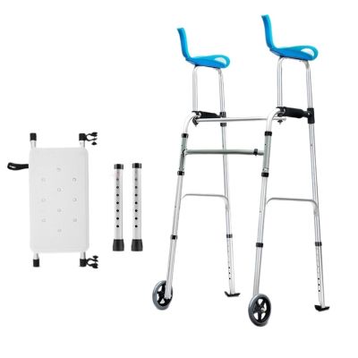 Foldable Transfer Walker with Seat for Seniors and Adults