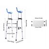 Foldable Transfer Walker with Seat for Seniors and Adults view 2