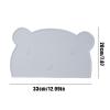 Dog Food Mat with Raised Edges and Washable Silicone Bowl Mat, Bear Shape, 12.99 x 7.87 Inches view 2