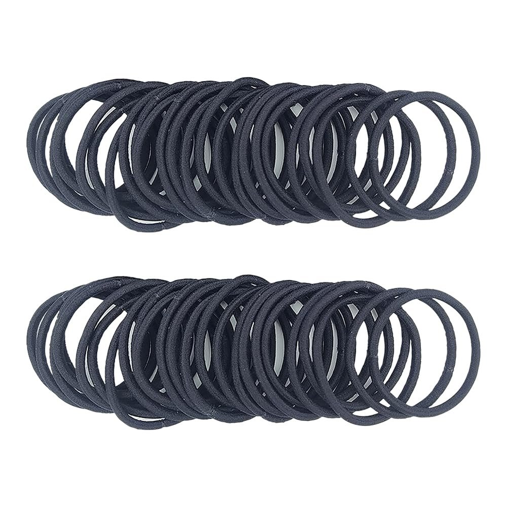 Soft Thin Elastic Hair Ties, 50-Piece Set