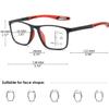 KOOSUFA Self-Tinting Progressive Reading Glasses for Men and Women, TR90, Black/Red, +2.0 view 2