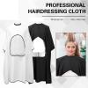 LSNNMU 3-Piece Barber Cape Set with Transparent Viewing Window, Waterproof Haircut Cape, White view 2