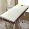 Beige 190 × 70 cm S Memory Foam Massage Table Pad, 6 cm Thick, with Face Hole, Headrest and Elastic Straps view 1