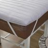 Beige 190 × 70 cm S Memory Foam Massage Table Pad, 6 cm Thick, with Face Hole, Headrest and Elastic Straps view 2