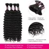 YANG11FAN Deep Wave Bulk Human Hair Braiding Extensions, Unprocessed, Weftless, Remy Hair, 26 in view 2