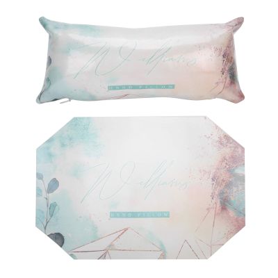 Saluaqui Nail Art Hand Rest Pillow and Mat Set, Removable PU Leather