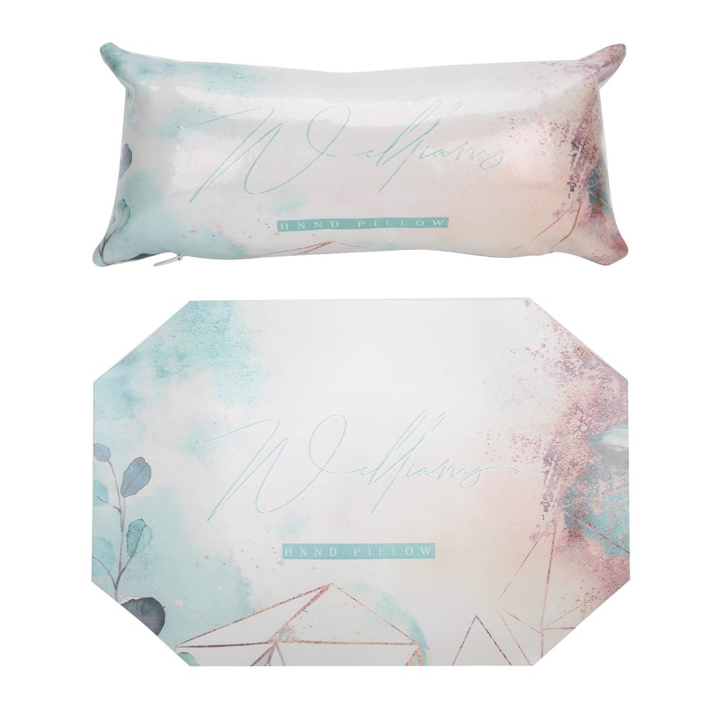 Saluaqui Nail Art Hand Rest Pillow and Mat Set, Removable PU Leather