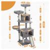 162 cm Multi-Level Cat Tree with Perches, Scratching Board and Toys (AMT0181GY) view 2