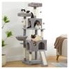 162 cm Multi-Level Cat Tree with Perches, Scratching Board and Toys (AMT0181GY) view 4
