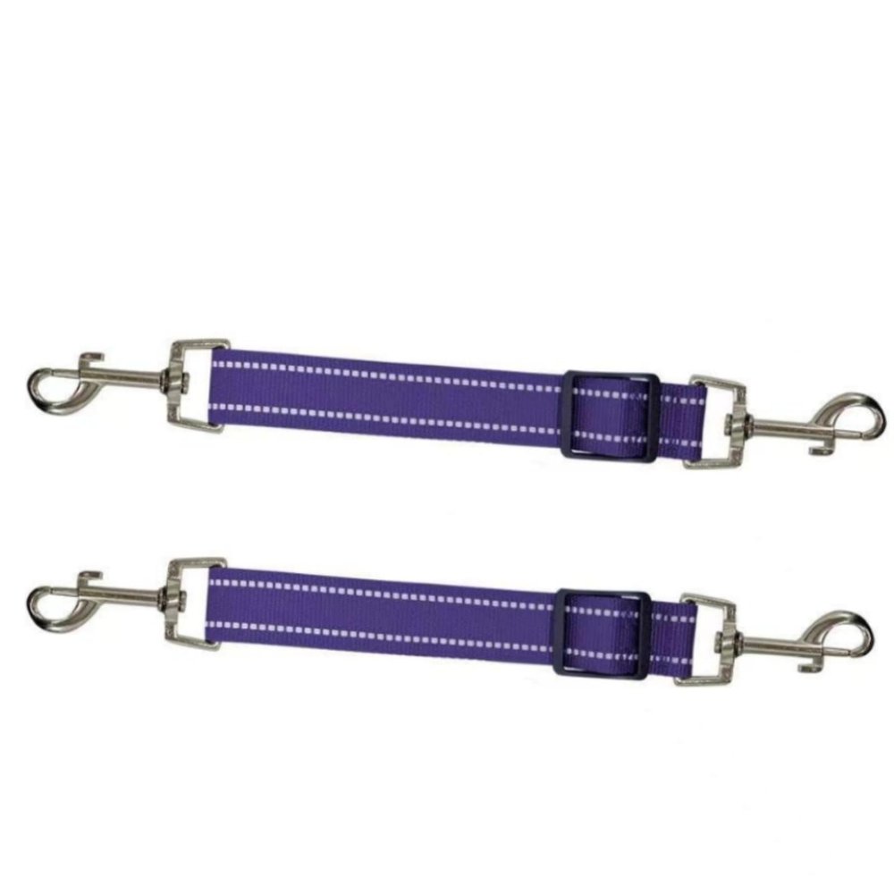 2-Piece Reflective Dual-Ended Dog Leash Coupler, Black
