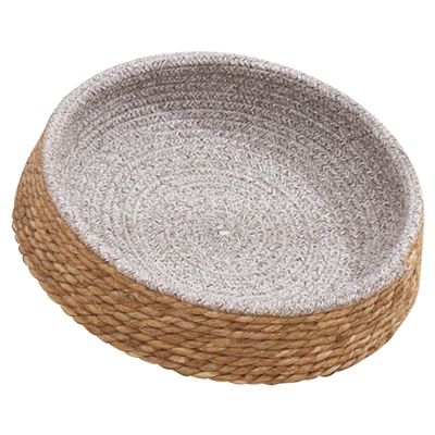 IMIKEYA Round Woven Grass Dog Bed, Washable, Lightweight, Warm