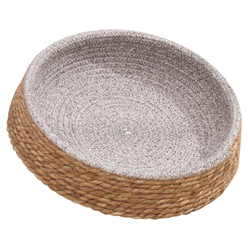 IMIKEYA Round Woven Grass Dog Bed, Washable, Lightweight, Warm