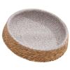 IMIKEYA Round Woven Grass Dog Bed, Washable, Lightweight, Warm view 1