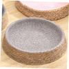 IMIKEYA Round Woven Grass Dog Bed, Washable, Lightweight, Warm view 4