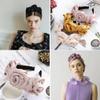 Blausky Pink Rose Flower Headband, 1 Piece view 4