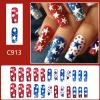 4th of July Long Coffin Fake Nails, Independence Day French Press-On Acrylic Nails view 3