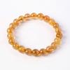 NHDVDVAV Natural Gold-Yellow Rutilated Quartz Crystal Bracelet, Round Natural Stone Beads, Stretch Gemstone Jewelry for Women and Men, 7 mm view 1