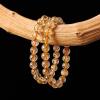 NHDVDVAV Natural Gold-Yellow Rutilated Quartz Crystal Bracelet, Round Natural Stone Beads, Stretch Gemstone Jewelry for Women and Men, 7 mm view 4