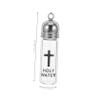 GLEAVI Glass Holy Water Bottle with Cross Pendant view 2