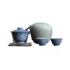 Travel Tea Set, Portable Kuaike Cup, Shiwen Speckled Blue Tea Set view 1