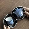Travel Tea Set, Portable Kuaike Cup, Shiwen Speckled Blue Tea Set view 3