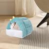 Hamster Bed with Fur, Winter Sleep Nest view 4