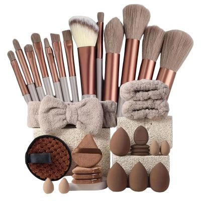 Travel Makeup Brush Set, 33 Pieces