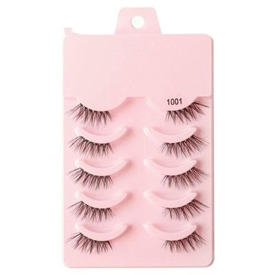 Half False Eyelashes, 10–5 Pairs, Cat-Eye 3D Mink Half Lashes
