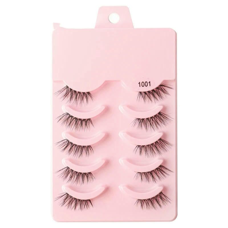 Half False Eyelashes, 10–5 Pairs, Cat-Eye 3D Mink Half Lashes