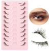 Half False Eyelashes, 10–5 Pairs, Cat-Eye 3D Mink Half Lashes view 2