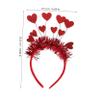 ERINGOGO Red Heart Headband with Sequins, Lightweight and Comfortable view 2