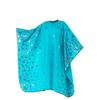 Mikinona Green Fabric Hairdressing Cape with Snap Neck Closure view 1