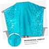 Mikinona Green Fabric Hairdressing Cape with Snap Neck Closure view 3