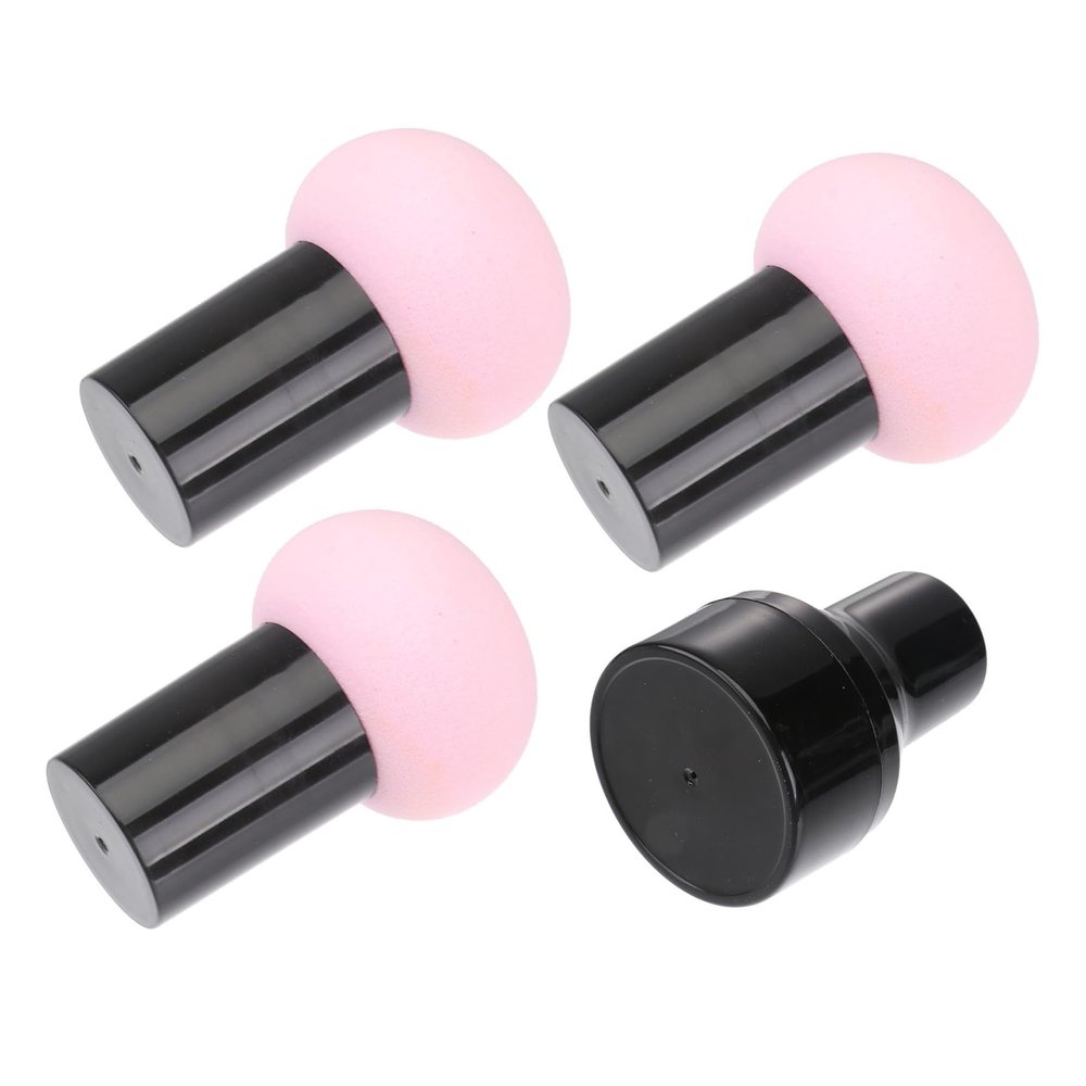 Makeup Sponge with Handle, 3 Pieces, Polyurethane, Foundation