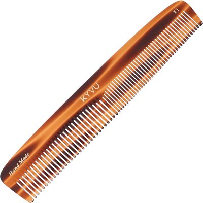 KYVU T1 Hair Comb, Tortoiseshell, Fine and Wide Teeth