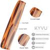 KYVU T1 Hair Comb, Tortoiseshell, Fine and Wide Teeth view 2