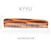 KYVU T1 Hair Comb, Tortoiseshell, Fine and Wide Teeth view 4