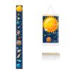 JHSDHYD Kids' Height Chart, Cartoon Planet Rocket, Beige Scroll view 1