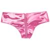 PINTUTU Sexy Women's Lingerie – High-Waisted Patent-Look Leather Hotpants, V-Shape Thong view 3