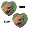 ZSUUGJ Capybara Eat Strawberry Travel Makeup Mirror view 2